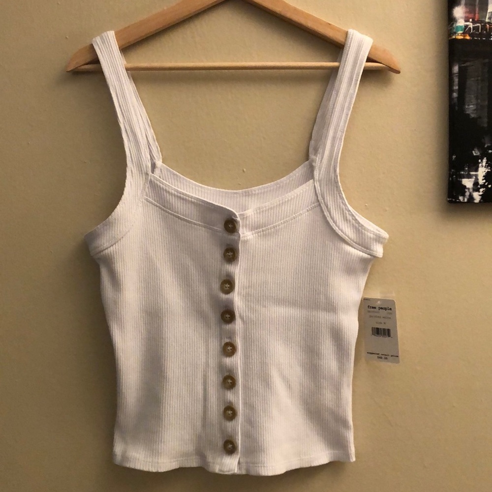 NWT Free People Ribbed Button Front Closure/Button - Picture 3 of 12